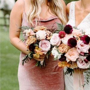 BHLDN size 6 velvet midi dress
